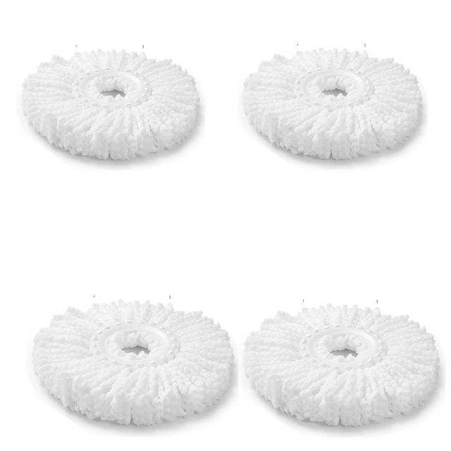 Fabric Spin Mop Refill (White, Pack of 4)