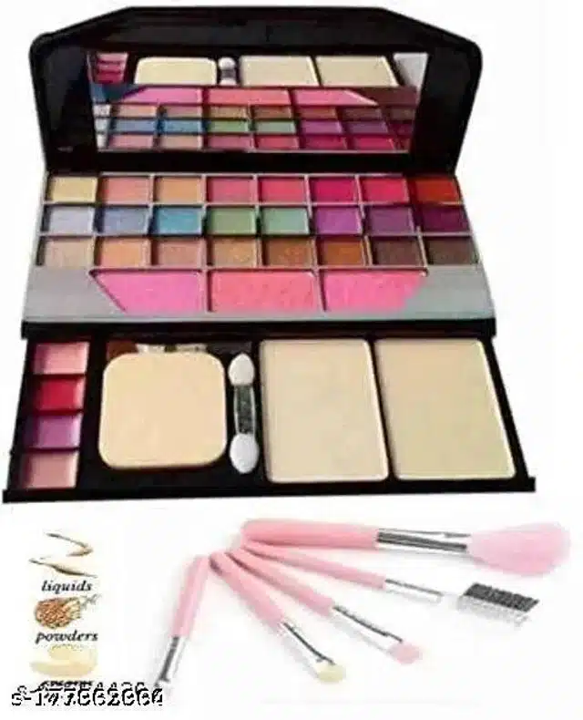 Makeup Kit with (5 Pcs) Makeup Brushes (Set of 2)