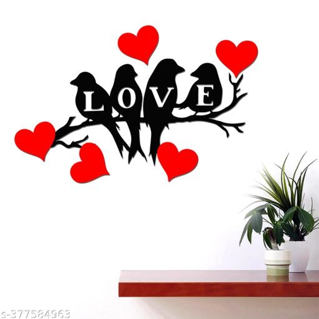 Paper Wall Decor Sticker (Red & Black)