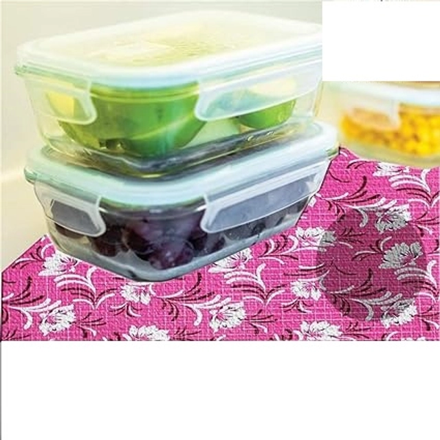 Laminated Non Woven Kitchen Cabinet Shelf Mat (Multicolor, 45x500 cm)