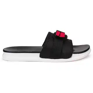 Bersache Flip Flops for Men (Black, 6) (VKI-3)