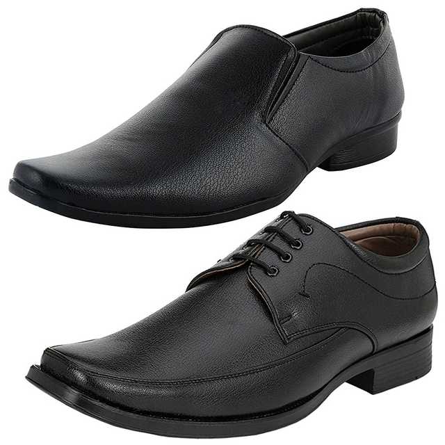 Vitoria Formal Shoes Combo For Men And Boys (Pack Of 2) (Multicolor, 9) (V-121)