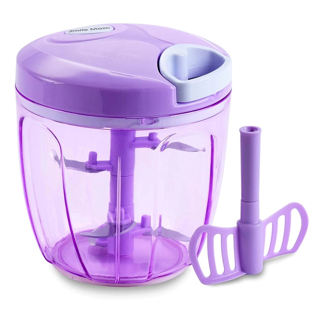 Plastic Manual Vegetables Chopper (Multicolor, 750 ml)