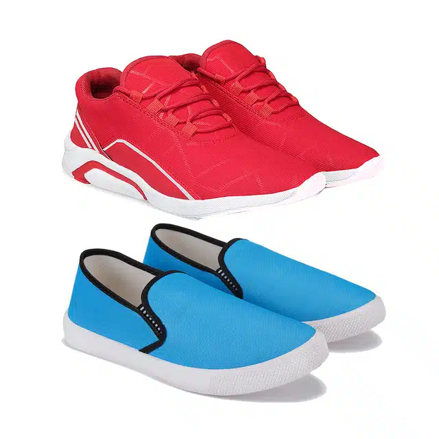 Combo of Sports Shoes & Casual Shoes for Men (Pack of 2) (Multicolor, 9)
