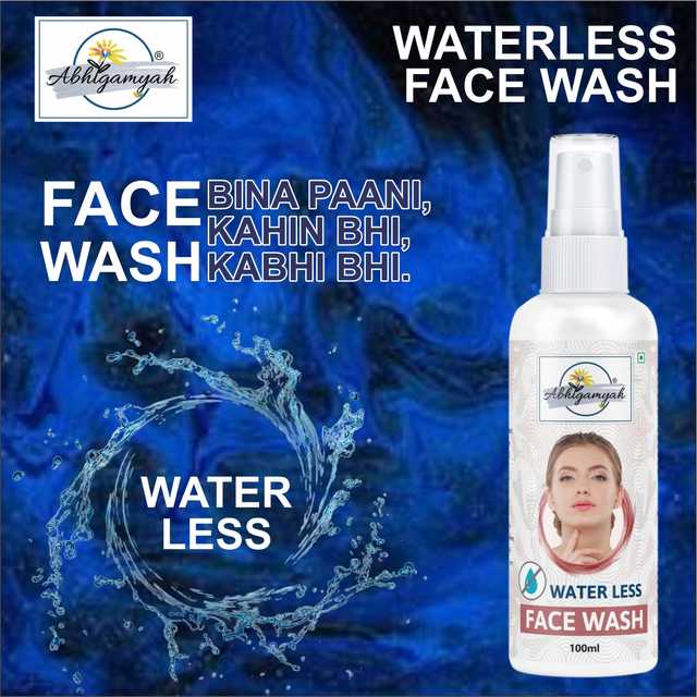 Abhigamyah Waterless Face Wash For Brighter & Fresher Look, Chondrus Crispus & Aloe Vera Extract & Vitamin E For Men & Women (100 ml, Pack Of 1) (A-579)