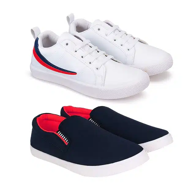 Combo of Sneakers & Casual Shoes for Men (Pack of 2) (Multicolor, 7)