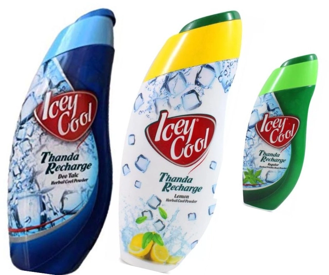 Combo of Labolia Icey Cool Regular (50 g) with Lemon (300 g) & Deo Talc (300 g) Herbal Cool Powder (Set of 3)