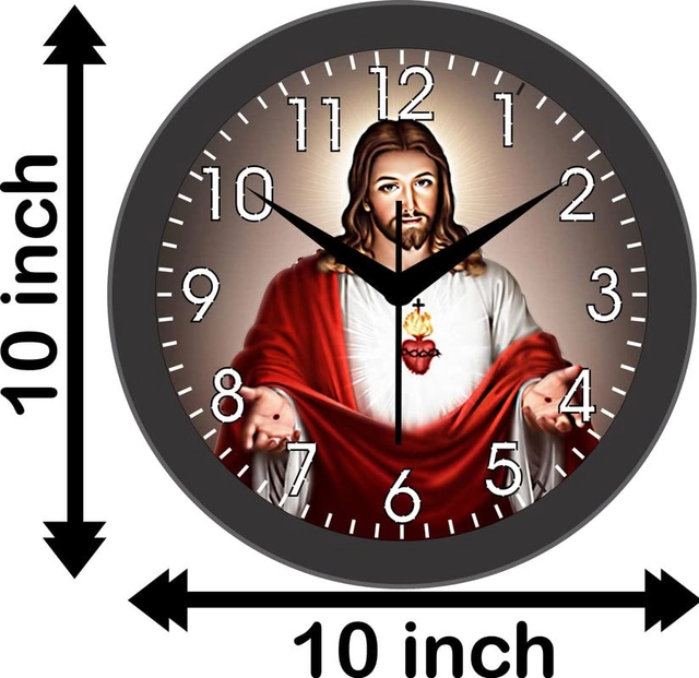 CAPIO Jesus Multicolor Analog Wall Clock (Plastic, 25x25 cm)