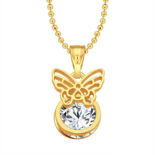 Latest Design Brass Women Chain With Pendant (Gold) (VFJ-11)