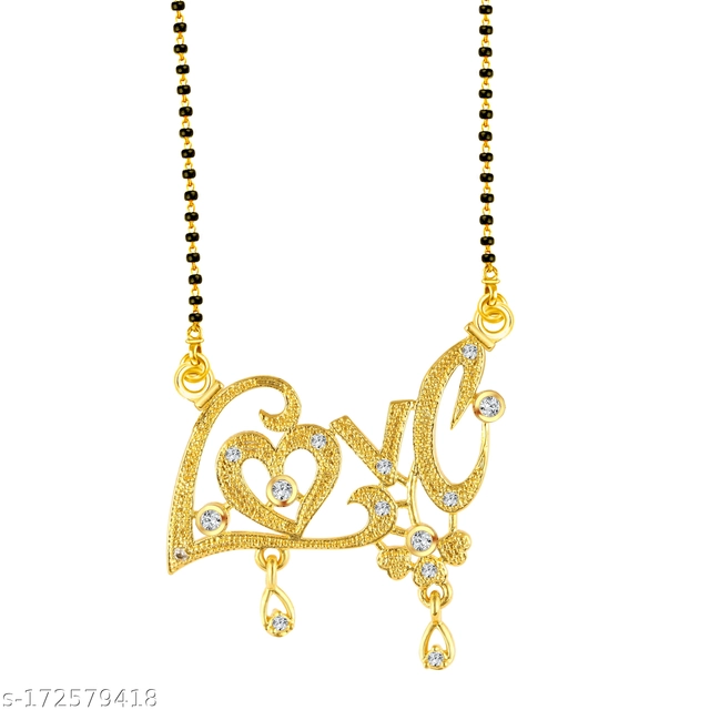 Alloy Gold Plated Mangalsutra for Women (Gold)