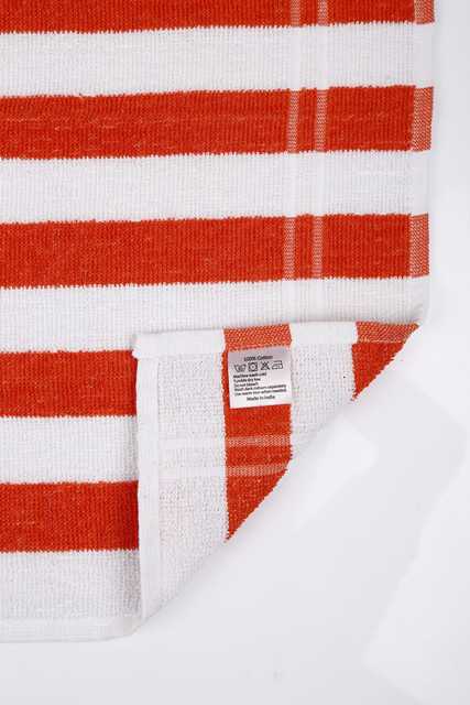 Brodees Cotton 380 GSM Hand Towel (Pack of 2, Red and White) (RI-22)