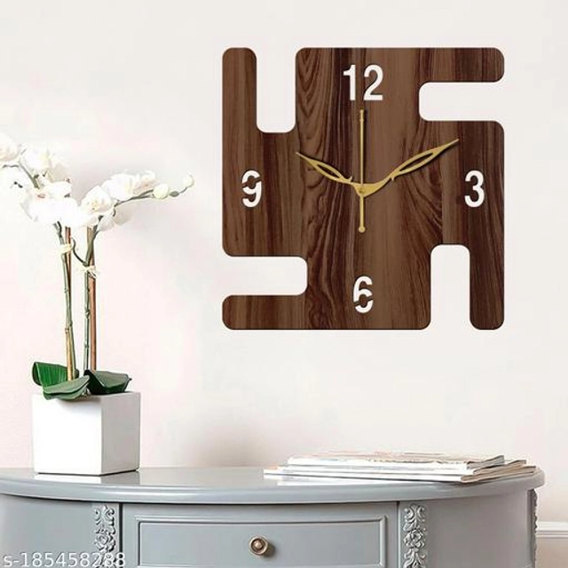 Wooden Wall Clock (Brown)