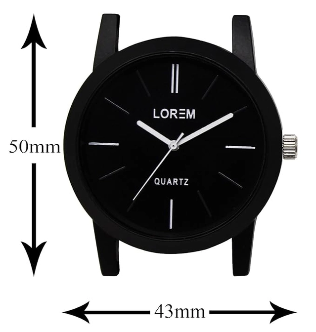 Analog watch for men (Black ,Pack of 1)