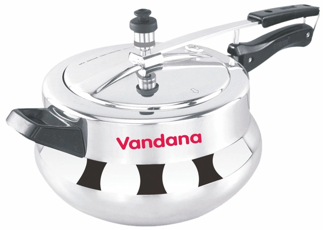 Vandana 5.5 L Handi Aluminium InnerLid Pressure Cooker Gas Stovetop Compatible (Pack of 1)