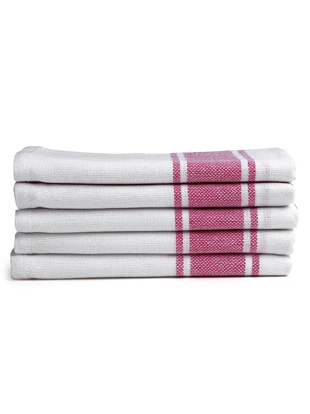 Cotton Solid Face & Hand Towels (Multicolor, Pack of 5 ) (34x14 inches)