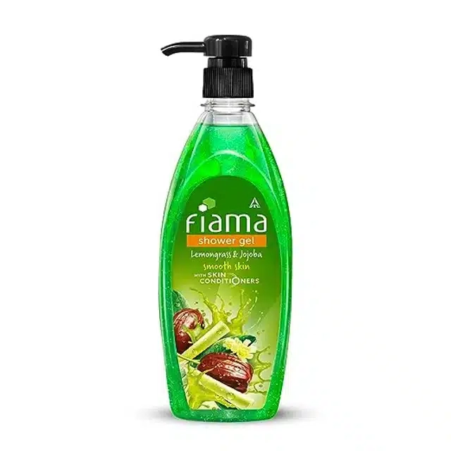 Fiama Shower Gel Lemongrass & Jojoba Body Wash 500 ml + Free Fiama Bath Essential Hair Wrap Purple - 1 Pc