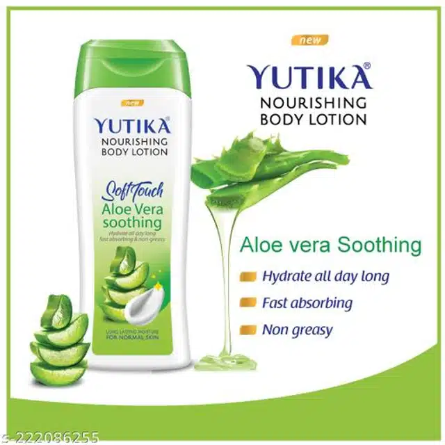 Yutika Soft Touch Aloe Vera Body Lotion (300 ml, Pack of 3)