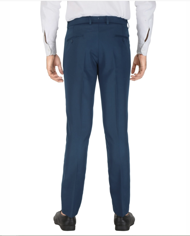 Poly Viscose Solid Trouser for Men (Blue, 28)