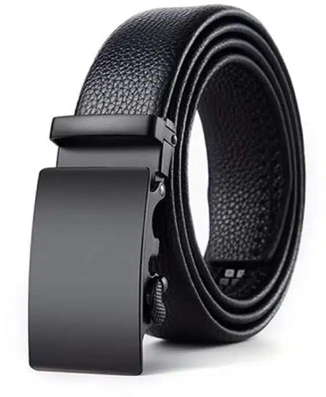 Leather Belt for Men (Black, 42)