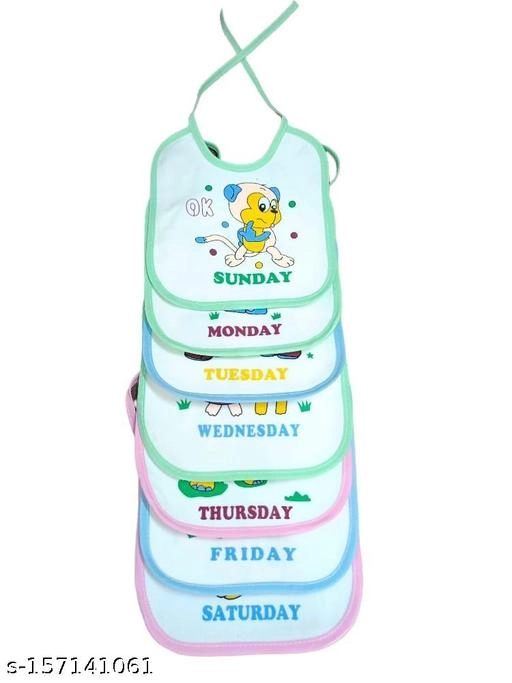 Polycotton Bibs for Baby (Multicolor, Pack of 7)