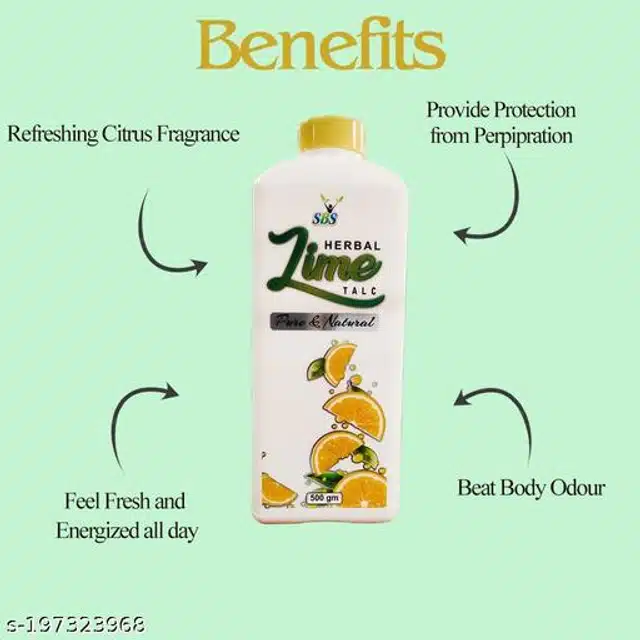 SBS Herbal Lime Talcum Powder (500 g)