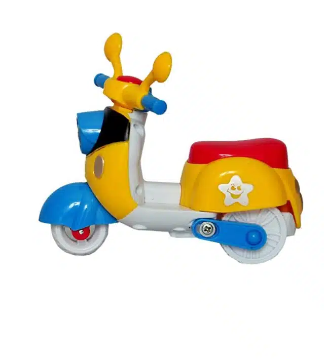 Mini Smiley Car with Scooter Toy (Set of 2, Multicolor)