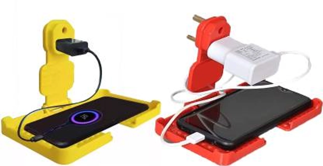 Portable Mobile Charging Holders (Multicolor, Pack of 2)