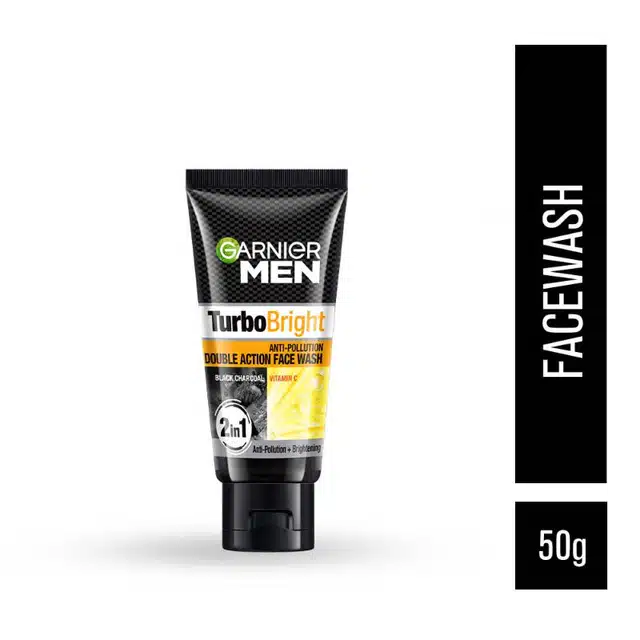 Garnier Men Turbo Bright Anti-Pollution Double Action Facewash 50 g