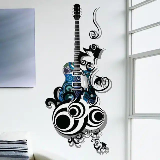 Guitar Self Adhesive Wall Stickers