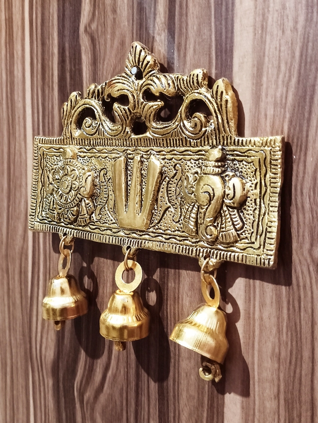 Metal Tirupati Balaji Door Hanging (Gold)