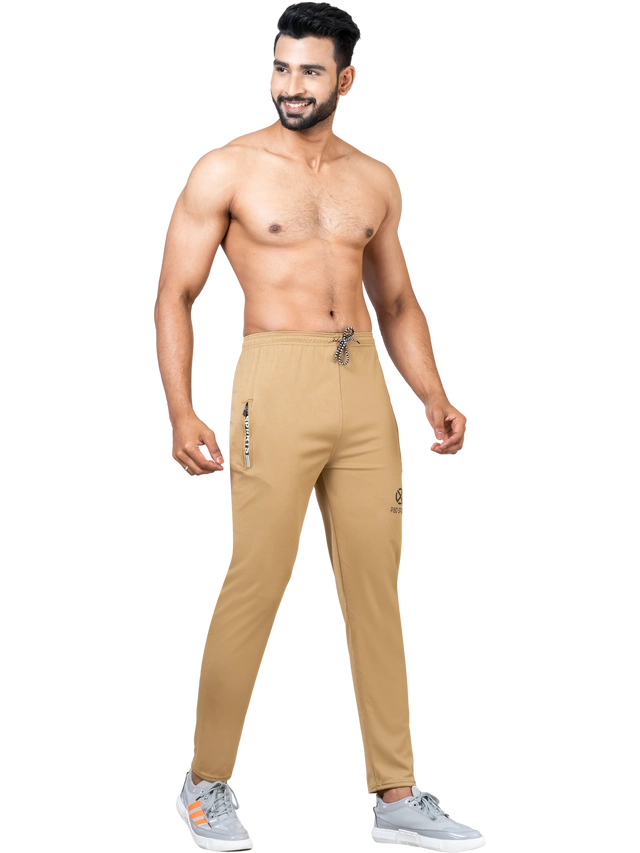 Polyester Solid Trackpant for Men (Beige, XS)