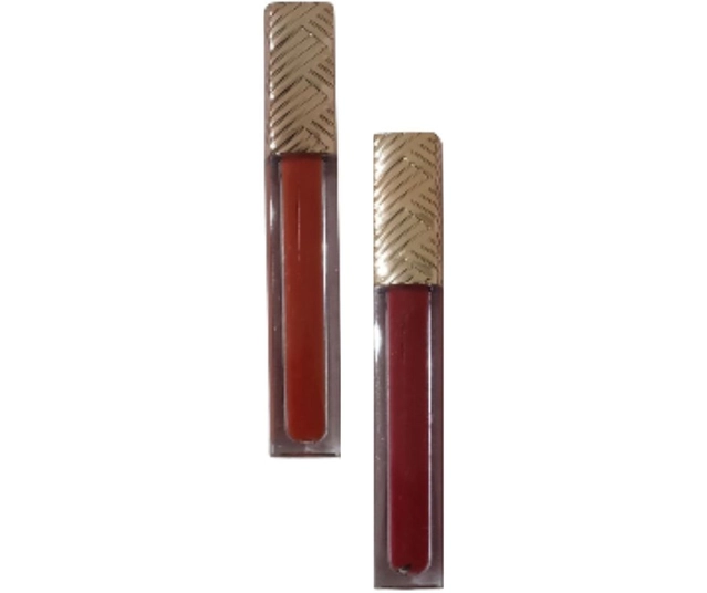 Matte Liquid Lipsticks (Orange & Red, Pack of 2)