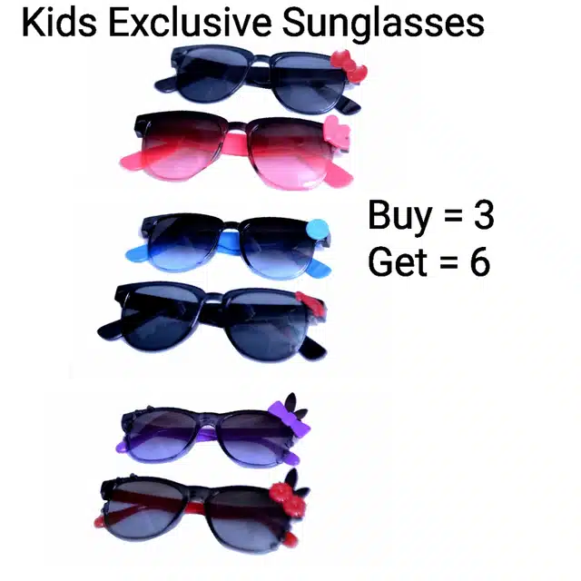 UV Protected Sunglasses for Kids (Pack of 6) (Multicolor, 4-10 Years)