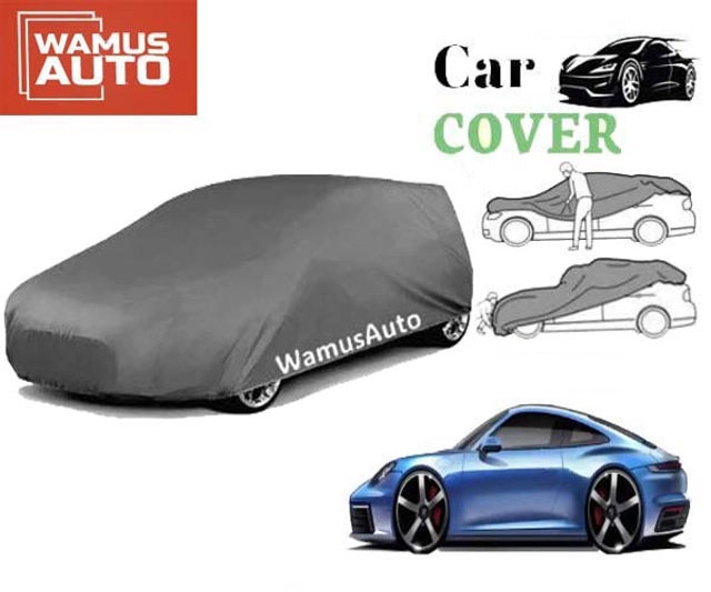 Polyster Solid Water Resistance Car Cover for Maruti Santro Xing XL ERLX EURO III (Grey)