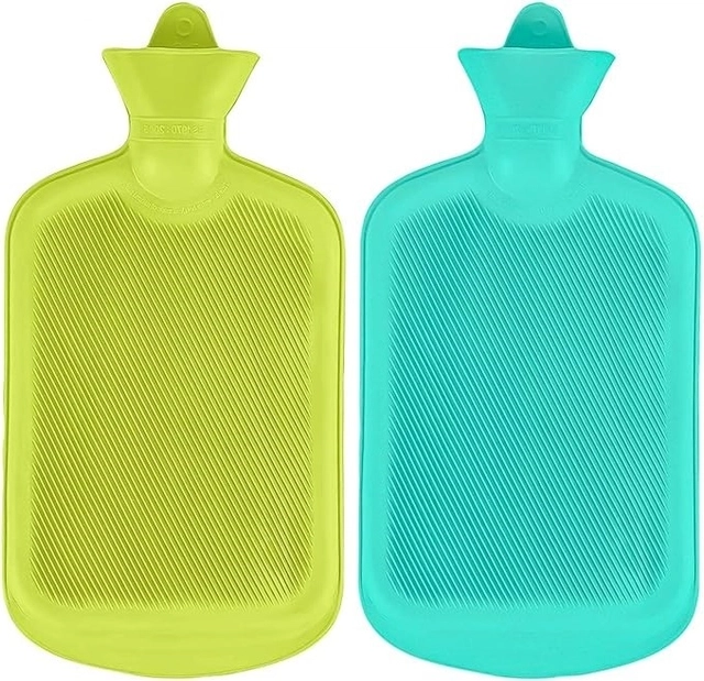 Rubber Hot Water Bag for Pain Relief (Multicolor, 2 L) (Pack of 2)