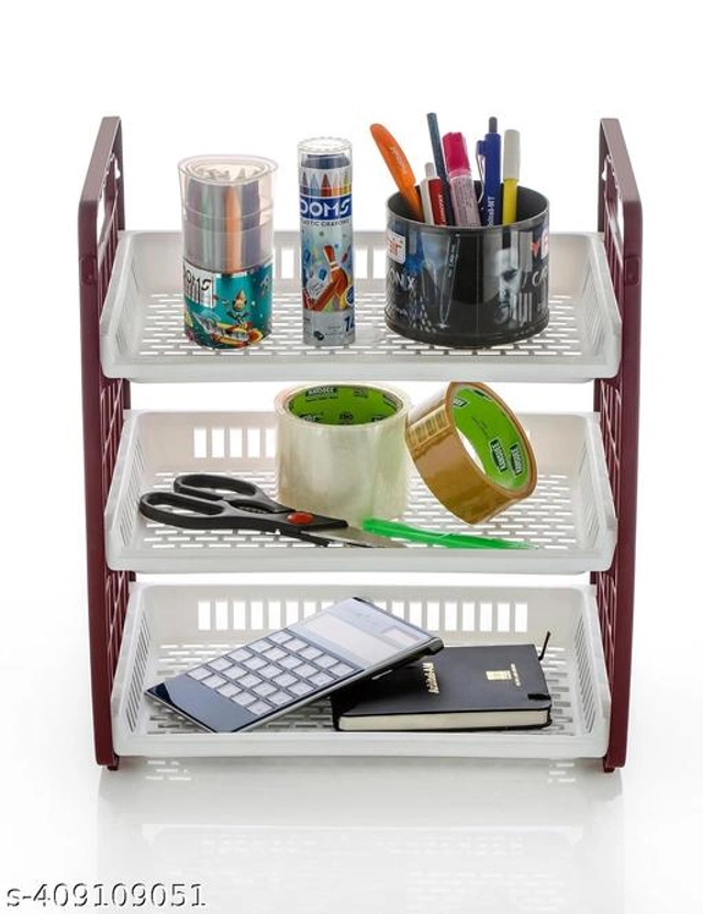 Plastic Multipurpose Storage Rack (Multicolor)