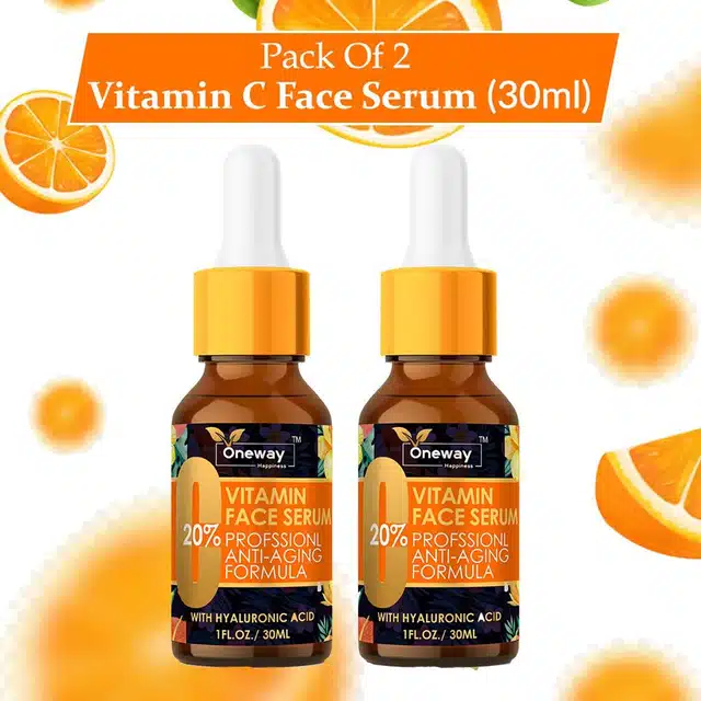 Oneway Happiness Vitamin C Face Serum (Pack of 2, 30 ml)