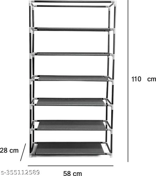 Metal 6 Layer Collapsible Multipurpose Rack (Pink)