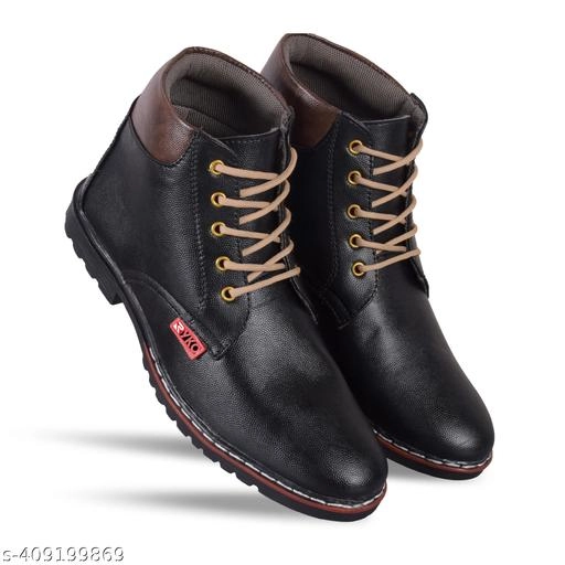 Boots for Men (Black, 6)