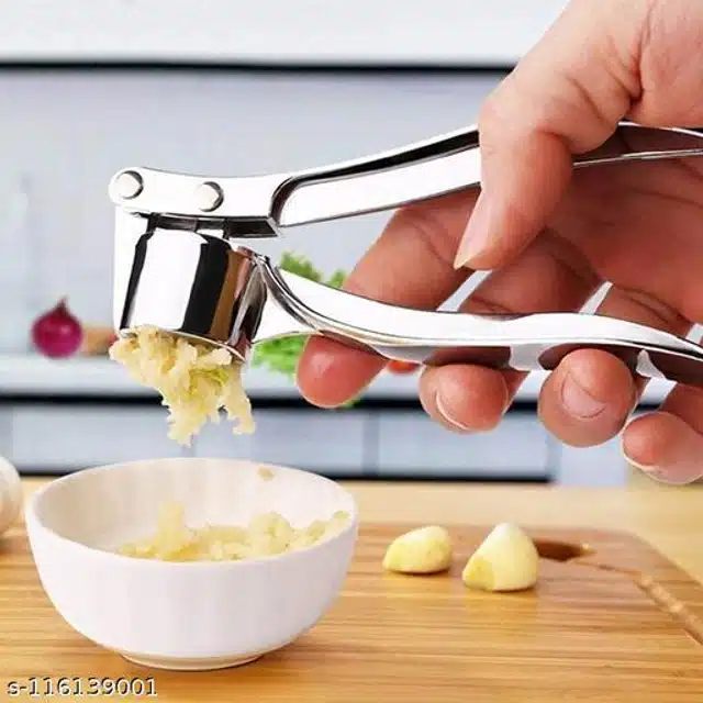 Manual Garlic Press Stainless Steel Handheld Ginger Garlic Curve Mince