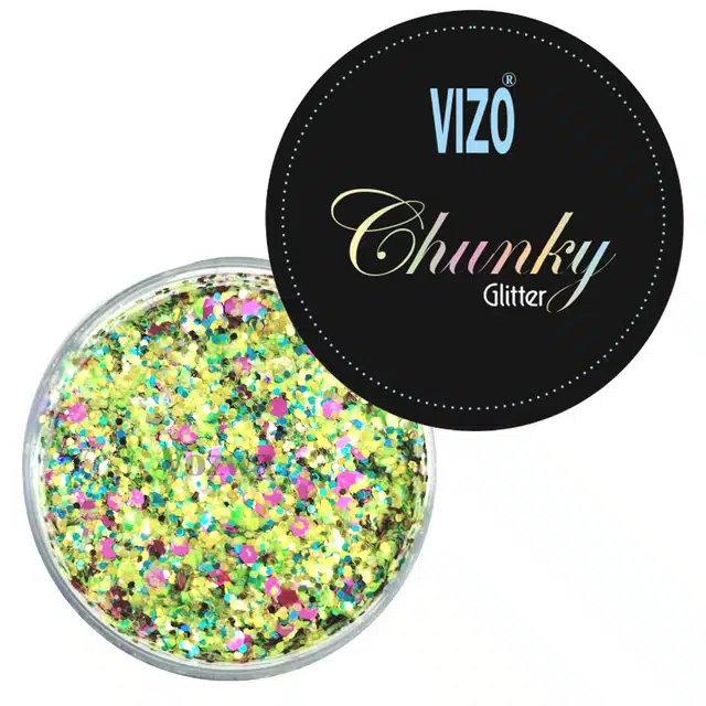 Vizo Chunky Eye Makeup Glitter Powder (Multicolor)