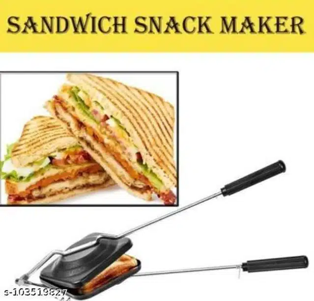 Plastic Nonstick Sandwich Maker (Black)