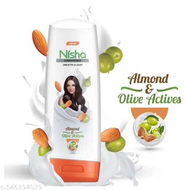 Nisha Almond & Olive Actives Hair Conditioner Bottle (180 ml)