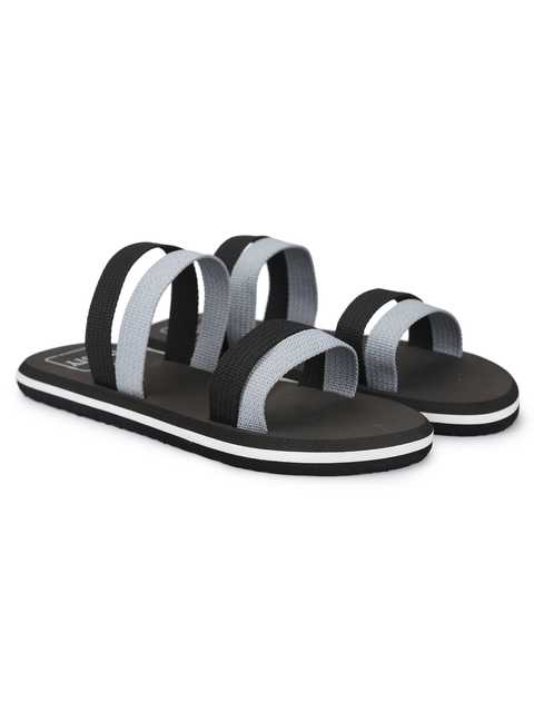 Fosty Mens Sandal (Black & Grey, 10) (A202)