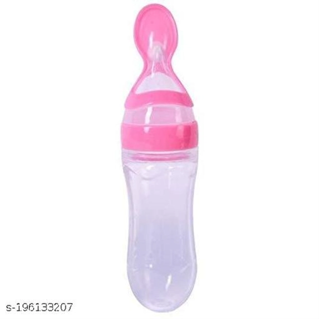 Silicone Food Feeder Bottle for Baby (Multicolor, 90 ml)