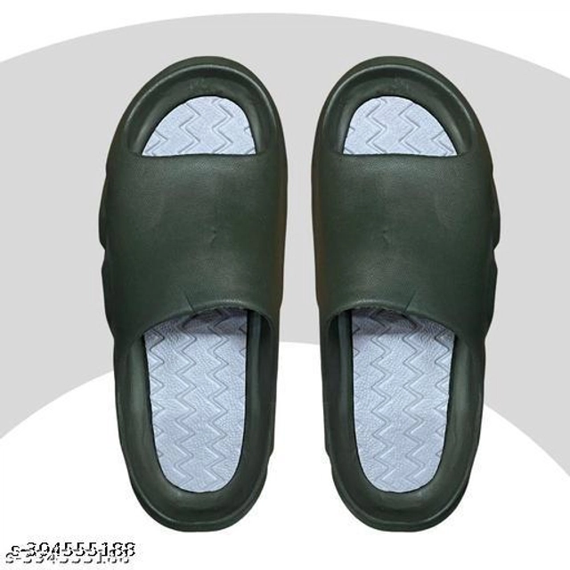 Sliders for Men (Bottle Green, 6)