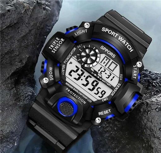 Digital Sports Watch for Men & Boys (Black)