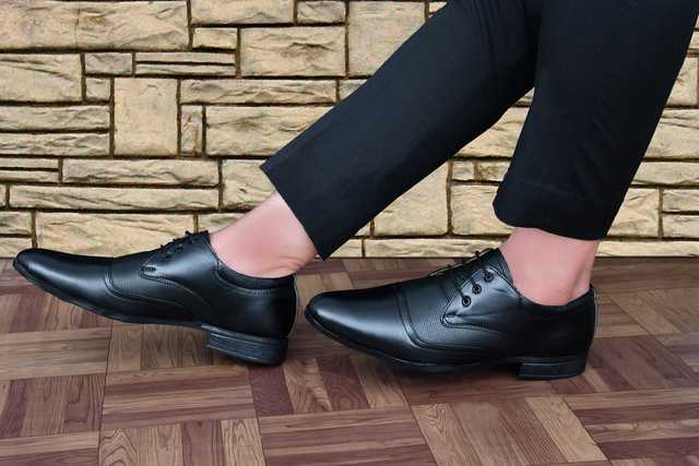 Katenia Synthetic Men Formal Shoes (Black, 7) (KF-11)