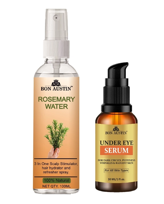 Bon Austin Natural Rosemary Water (100 ml) with Under Eye Serum (30 ml) (Set of 2)