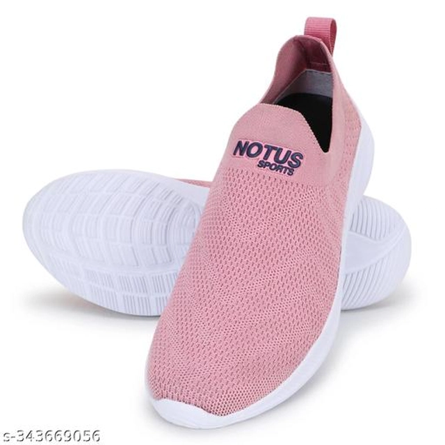 Sports Shoes for Women (Pink & White, 4)